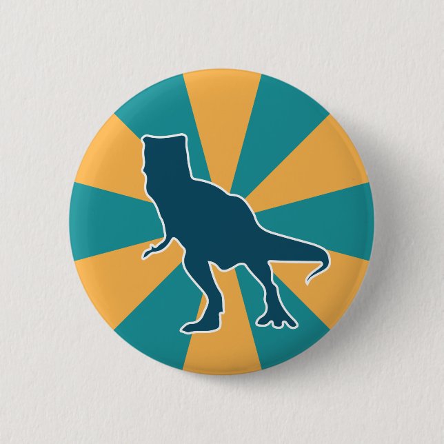 Macaron Rond 5 Cm Dinosaur T-rex dessin animé animal jurassique (Devant)