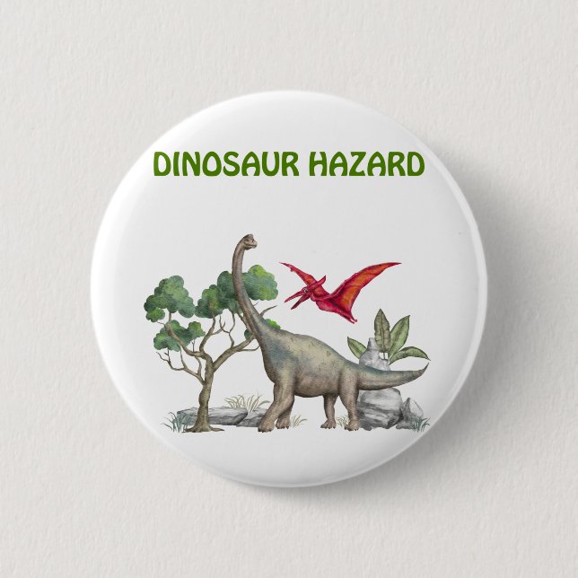 Macaron Rond 5 Cm Dinosaure (Devant)