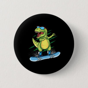 Macaron Rond 5 Cm Dinosaure cool planche à neige ski dabbing T Rex S