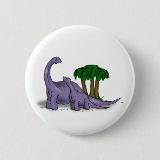 Macaron Rond 5 Cm Dinosaure de mère et de bébé
