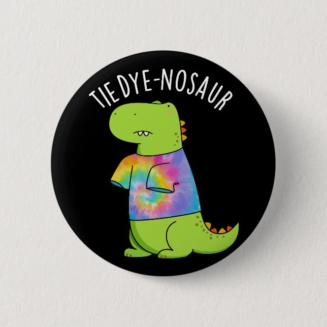 Macaron Rond 5 Cm Dinosaure Dinosaure Dinosaure Dinosaure Pun Dark B (Devant)
