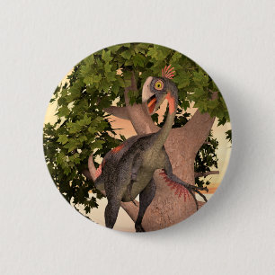 Macaron Rond 5 Cm Dinosaure Gigantoraptor