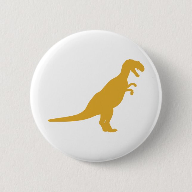 Macaron Rond 5 Cm Dinosaure jaune (Devant)