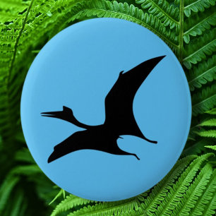 Macaron Rond 5 Cm Dinosaure Jurassique Bleu