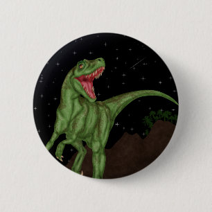 Macaron Rond 5 Cm Dinosaure - nuit préhistorique