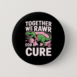 Macaron Rond 5 Cm Dinosaure paléontologue sensibilisation au cancer