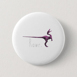 Macaron Rond 5 Cm Dinosaure rose de Rawr
