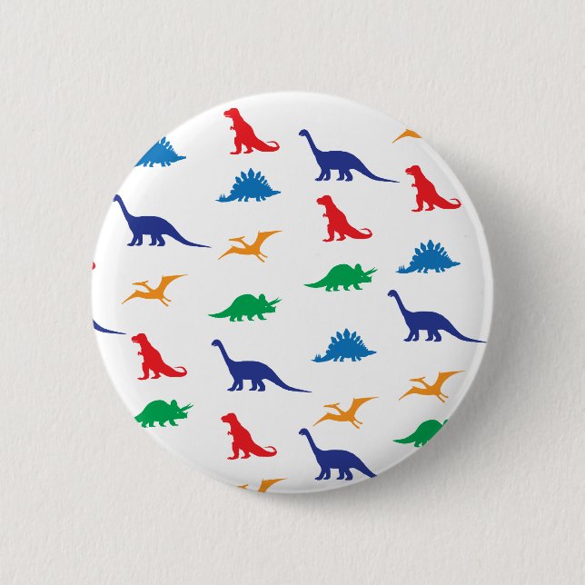 Macaron Rond 5 Cm Dinosaures (Devant)