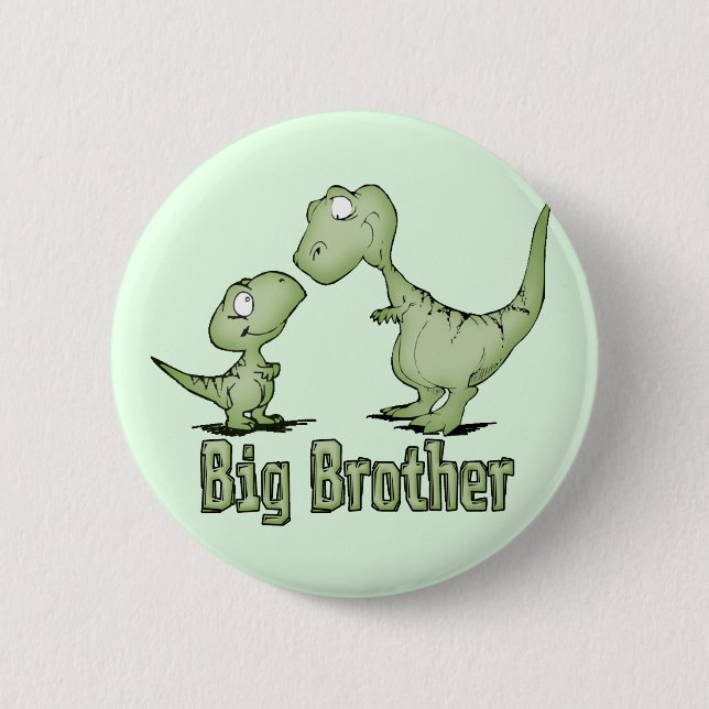 Macaron Rond 5 Cm Dinosaures Big Brother (Devant)