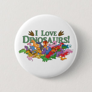 Macaron Rond 5 Cm Dinosaures mignons et colorés