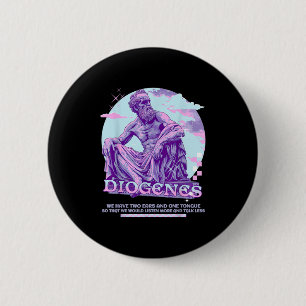 Macaron Rond 5 Cm Diogenes Y2k Pastel Aesthétique stoïque Citation a