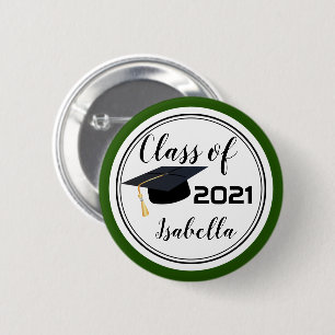 Macaron Rond 5 Cm Diplômé - Classe de 20XX - Personnalisation