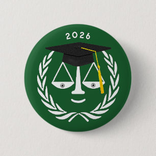 Macaron Rond 5 Cm Diplôme Créatif de l'École de Droit
