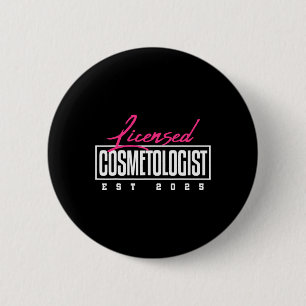 Macaron Rond 5 Cm Diplôme de cosmétologue autorisé 2025 Cosmetologie