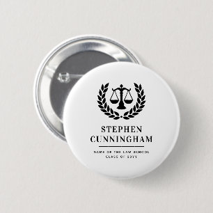 Macaron Rond 5 Cm Diplôme de droit moderne personnalisé
