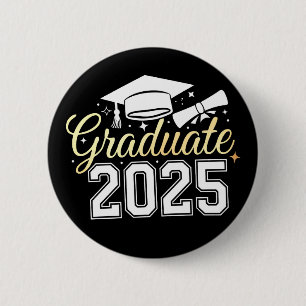 Macaron Rond 5 Cm Diplômé de la promotion 2025