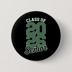 Macaron Rond 5 Cm Diplômé de la promotion 2026 en vert