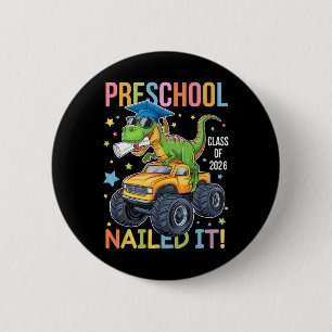 Macaron Rond 5 Cm Diplômé de maternelle promotion 2025 diplômé dinos