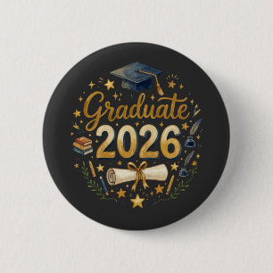 Macaron Rond 5 Cm Diplômé sur mesure de la promotion 2026 Famille pe