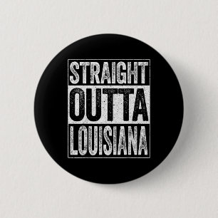 Macaron Rond 5 Cm Direct Outta Louisiana La State Cadeau