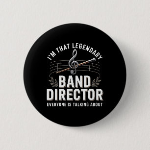 Macaron Rond 5 Cm Directeur de groupe musical drôle Professeur de mu