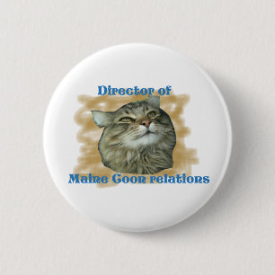 Macaron Rond 5 Cm Directeur des relations du Maine Coon