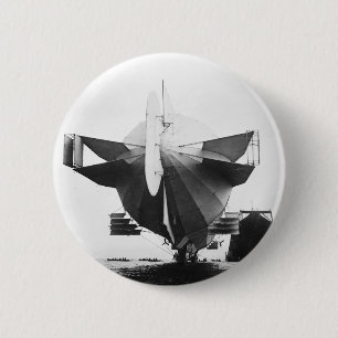 Macaron Rond 5 Cm Dirigeable 1908 de zeppelin
