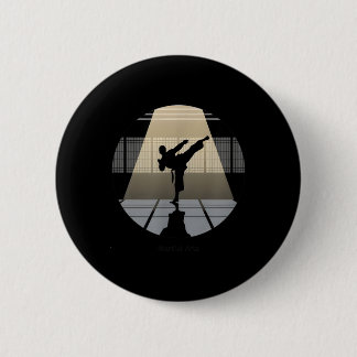 Macaron Rond 5 Cm Discipline d'arts martiaux Force Karaté Taekwondo