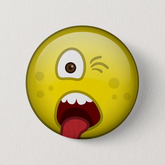 Macaron Rond 5 Cm Disgusted (Devant)