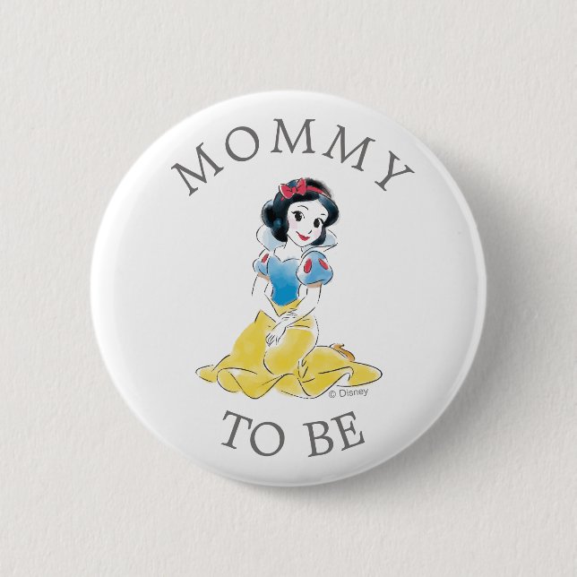 Macaron Rond 5 Cm Disney Princess Blanche neige Baby shower maman (Devant)