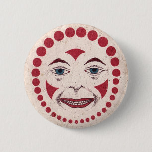 Macaron Rond 5 Cm Disque clown Vintage