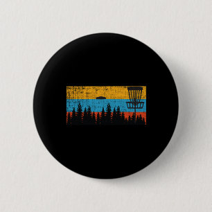 Macaron Rond 5 Cm Disque de golf rétro Frolf Frisbee vintage années