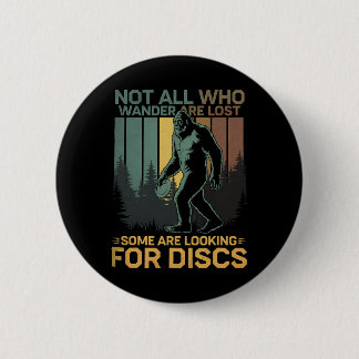 Macaron Rond 5 Cm Disque de golf Sasquatch Bigfoot golfeur de disque
