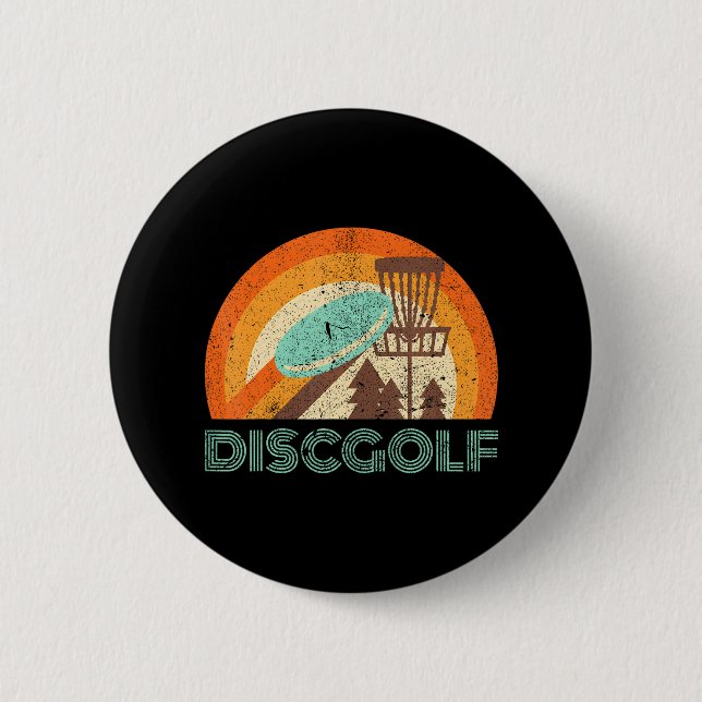Macaron Rond 5 Cm Disque Golf Funny Frisbee Disque Golf (Devant)