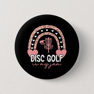 Macaron Rond 5 Cm Disque Golf Rainbow Leopard Disque Golf Is My Jam 