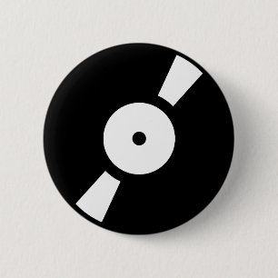 Macaron Rond 5 Cm disque vinyle rétro