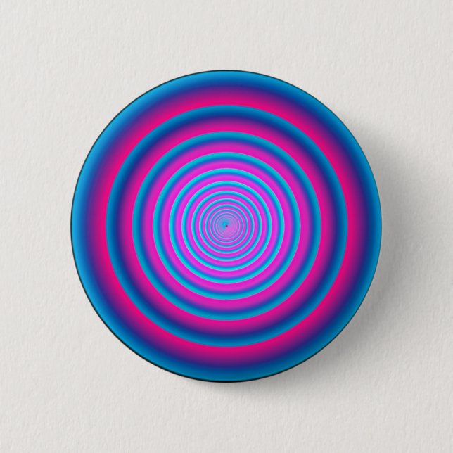 Macaron Rond 5 Cm Disque Vortex Circulaire Hypnotique Fuzzy Purple F (Devant)