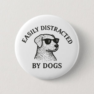 Macaron Rond 5 Cm Distrait par les chiens