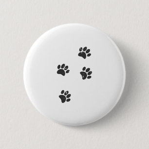 Macaron Rond 5 Cm Distresse Chien Paw Traces