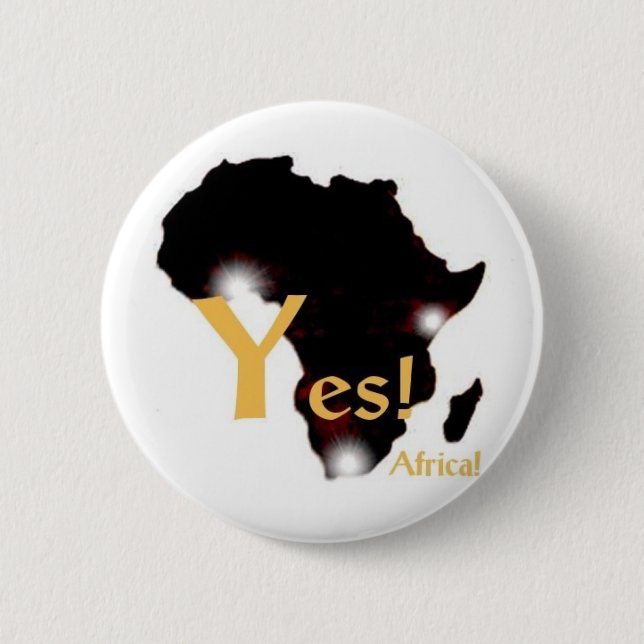 Macaron Rond 5 Cm Dites oui ! en Afrique ! (Devant)