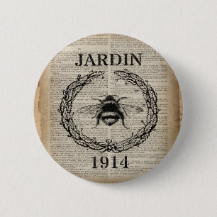 Macaron Rond 5 Cm ditionary print frentry vintage bee