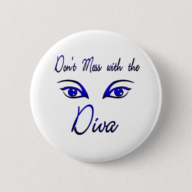 Macaron Rond 5 Cm Diva ! (Devant)