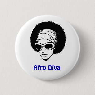 Macaron Rond 5 Cm Diva d'Afro