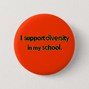 Macaron Rond 5 Cm Diversité dans mon bouton scolaire