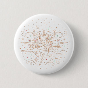 Macaron Rond 5 Cm Dixième Jour de Noël Bouton Pinback