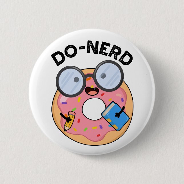 Macaron Rond 5 Cm Do nerd Funny Nerdy Donut Pun (Devant)