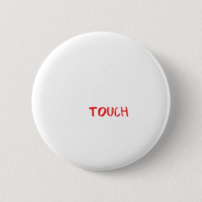 Macaron Rond 5 Cm Do Not Touch Me Anti Valentines Day Cupid (Devant)