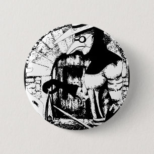 Macaron Rond 5 Cm Docteur Button de peste