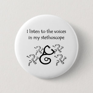 Macaron Rond 5 Cm Docteur ou T-shirts et cadeaux drôles d'infirmiè