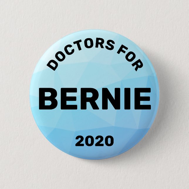 Macaron Rond 5 Cm Doctors Bernie Sanders 2020 (Devant)